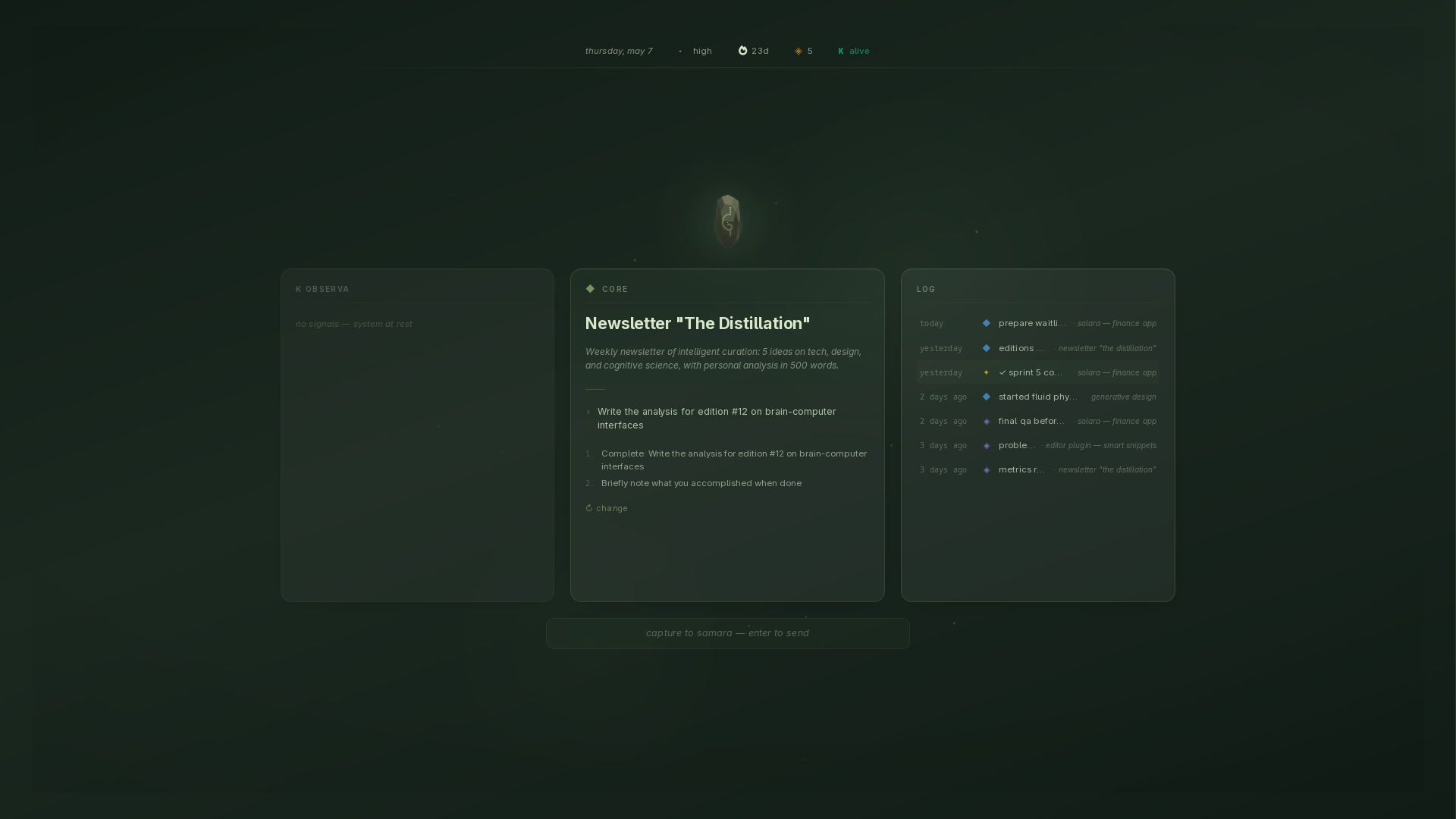 Verdant dashboard
